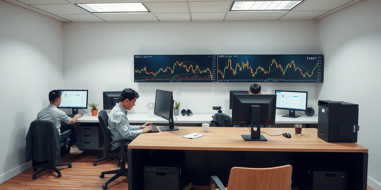 Modern office workspace in Seoul headquarters