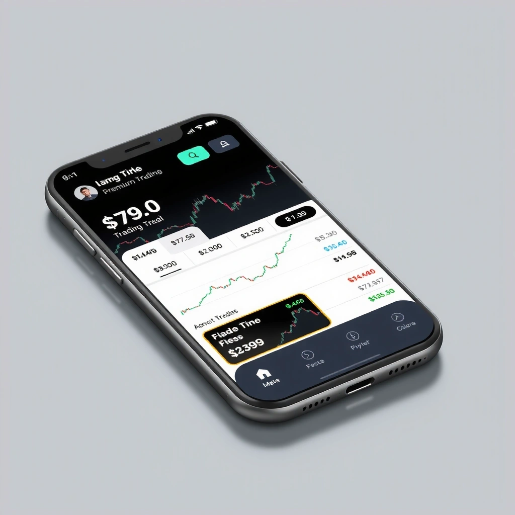 Premium trading interface mockup
